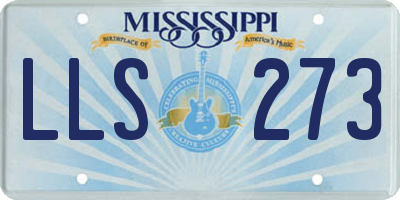 MS license plate LLS273