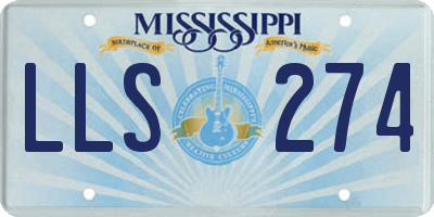 MS license plate LLS274