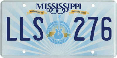 MS license plate LLS276