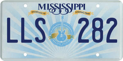 MS license plate LLS282