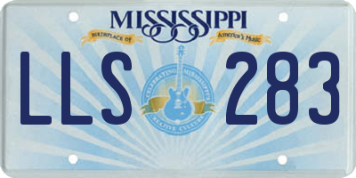 MS license plate LLS283