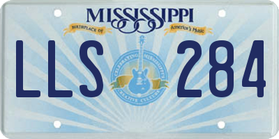 MS license plate LLS284