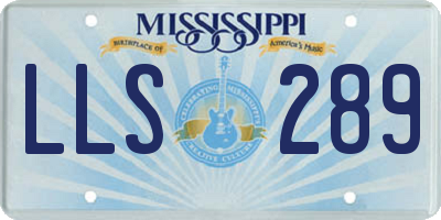 MS license plate LLS289