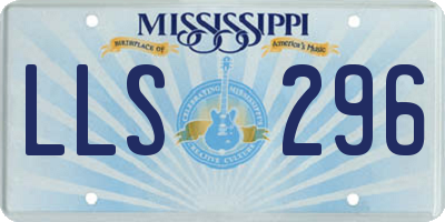 MS license plate LLS296