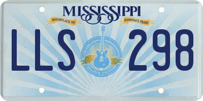 MS license plate LLS298