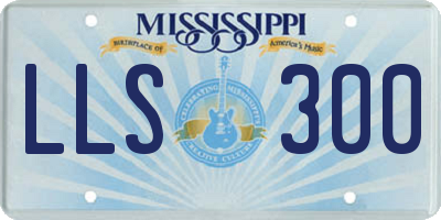 MS license plate LLS300