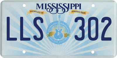 MS license plate LLS302