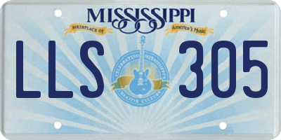 MS license plate LLS305