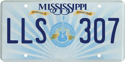 MS license plate LLS307