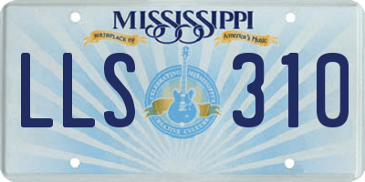 MS license plate LLS310