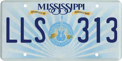MS license plate LLS313