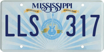 MS license plate LLS317