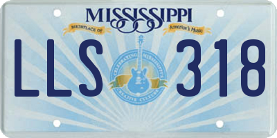MS license plate LLS318