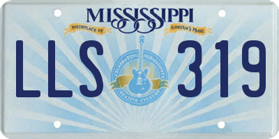 MS license plate LLS319