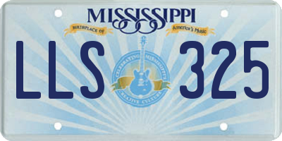 MS license plate LLS325