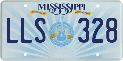 MS license plate LLS328