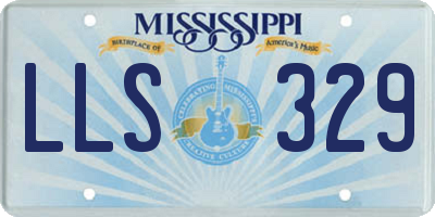 MS license plate LLS329