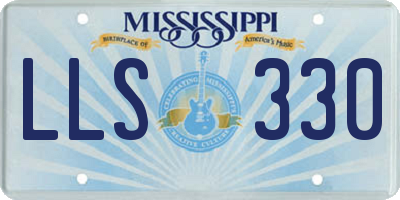 MS license plate LLS330