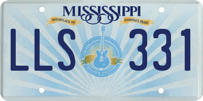 MS license plate LLS331