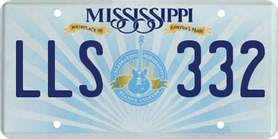 MS license plate LLS332