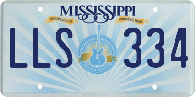 MS license plate LLS334