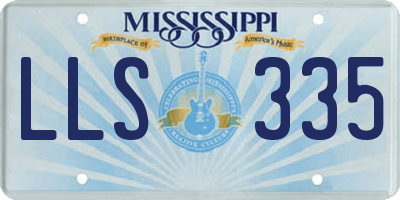 MS license plate LLS335