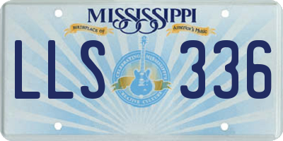 MS license plate LLS336