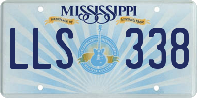 MS license plate LLS338