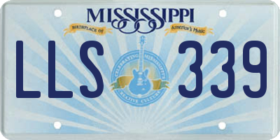 MS license plate LLS339