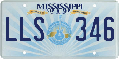MS license plate LLS346