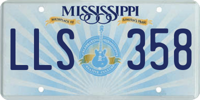 MS license plate LLS358