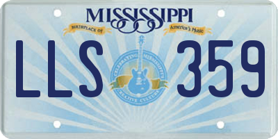 MS license plate LLS359