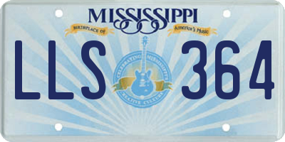 MS license plate LLS364