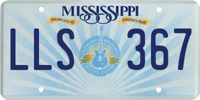 MS license plate LLS367