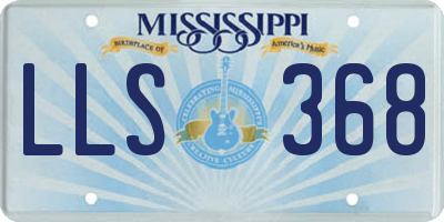 MS license plate LLS368