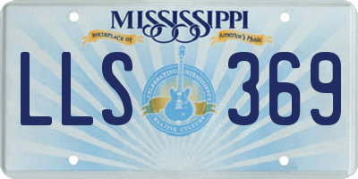 MS license plate LLS369