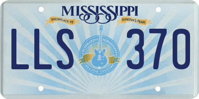 MS license plate LLS370