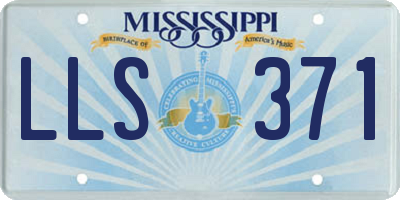 MS license plate LLS371