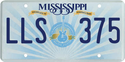 MS license plate LLS375
