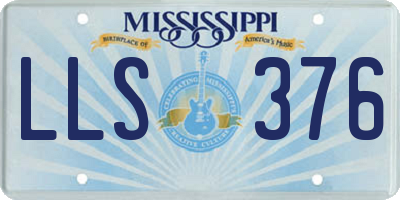 MS license plate LLS376