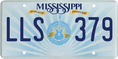 MS license plate LLS379