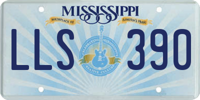MS license plate LLS390