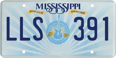 MS license plate LLS391