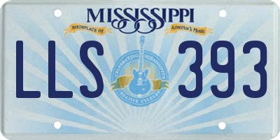 MS license plate LLS393