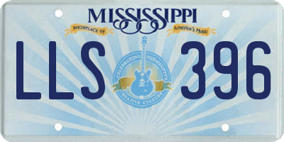 MS license plate LLS396