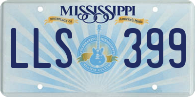 MS license plate LLS399