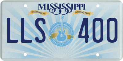 MS license plate LLS400