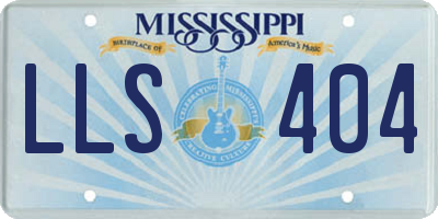 MS license plate LLS404