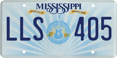 MS license plate LLS405
