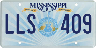 MS license plate LLS409